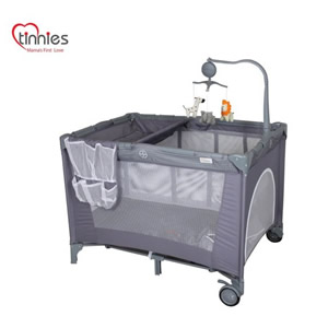 Tinnies Baby Play Pen W Rocking Grey