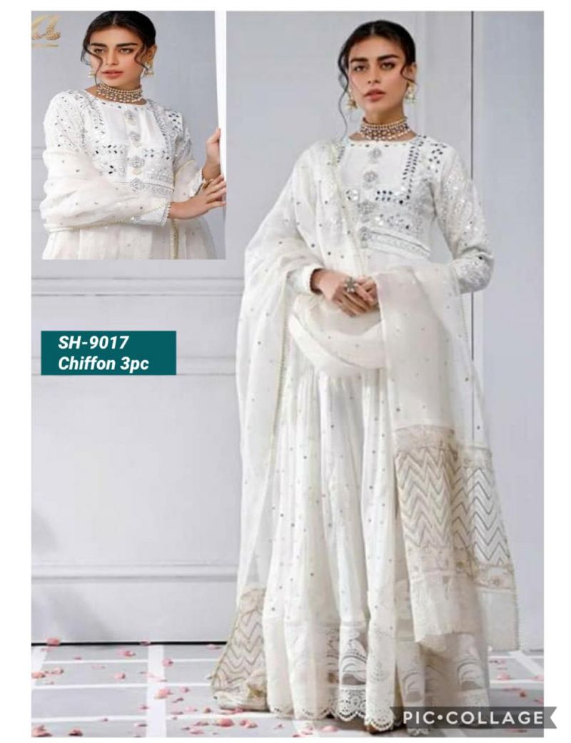 Annus Abrar New Design Chiffon & Crepe 9017