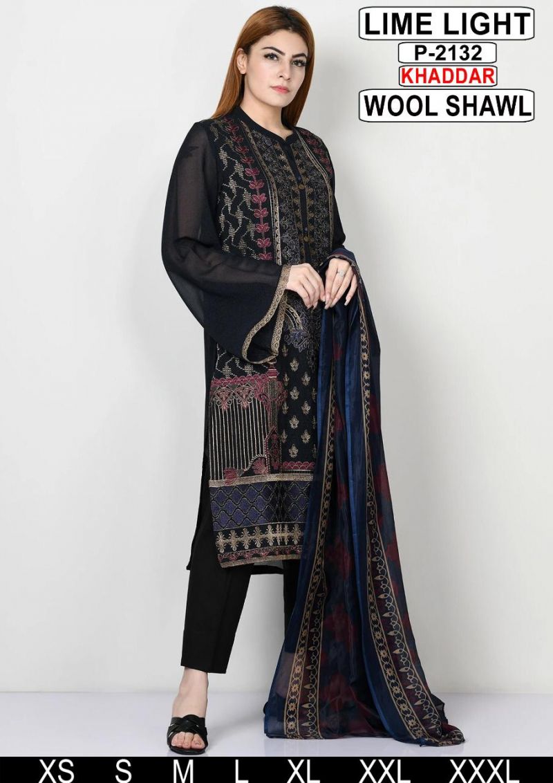 Lime Light New Design Khadar *12 Slub* P-2132 Black