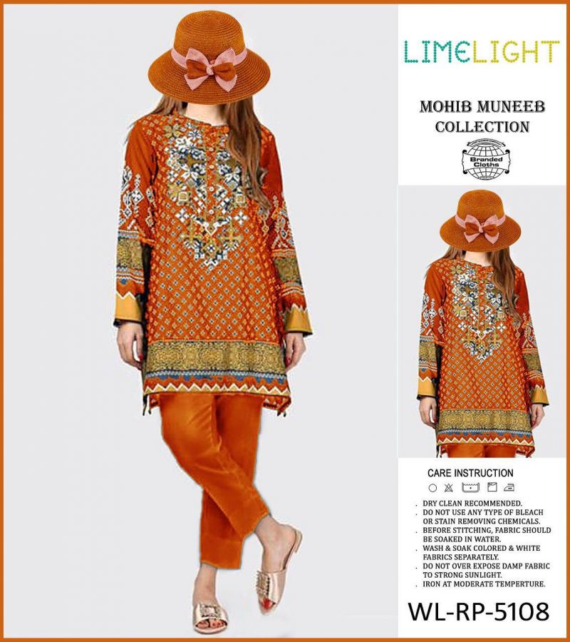 Lime light New Design Linen 5108 Orange