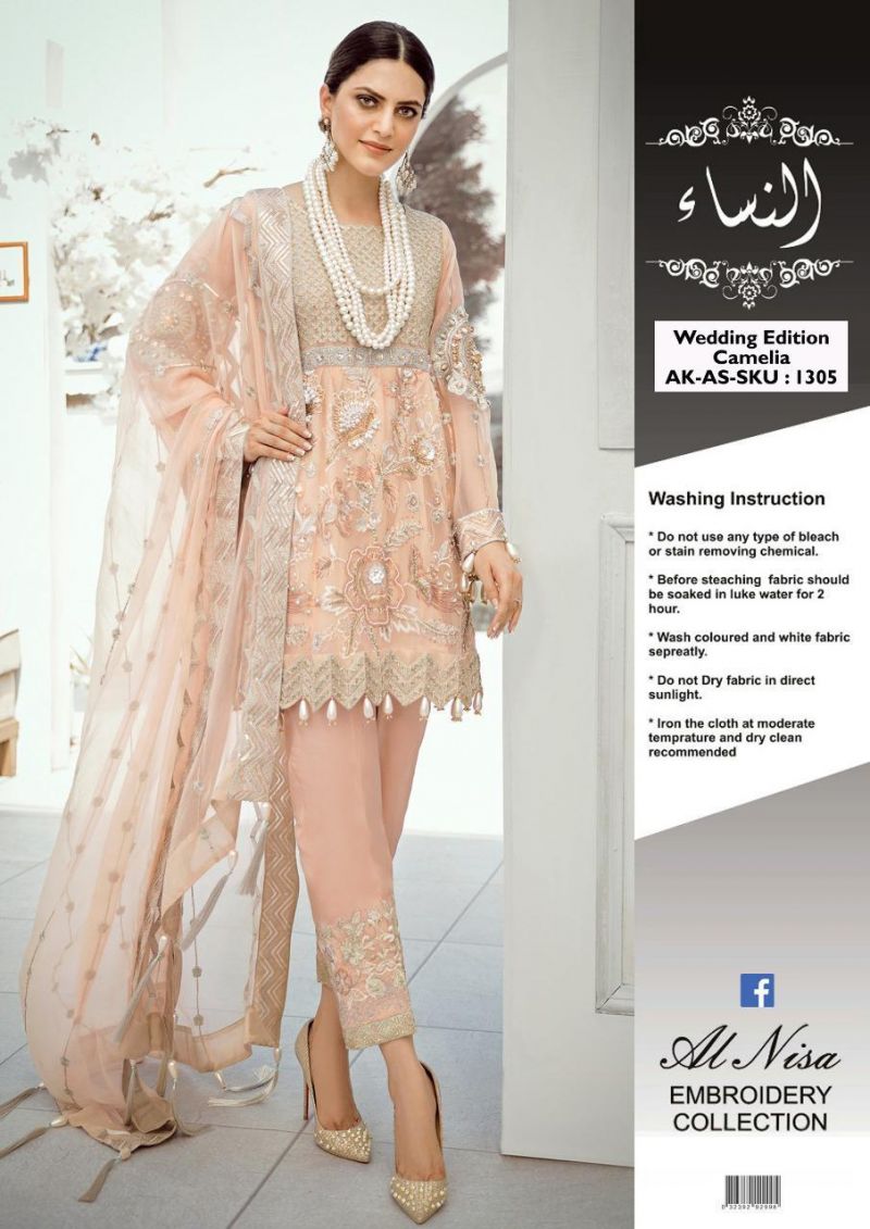 Akbar Aslam New Design Full Embroidered Chiffon 305