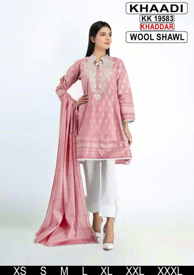 Khaadi New Design KHADAR  KK-19583 Pink