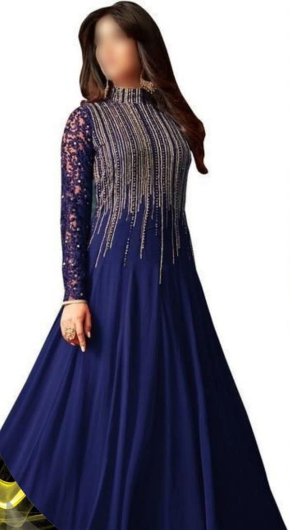 Asim Jofa New Design CHIFFON MAXI Style RR-0091 Blue