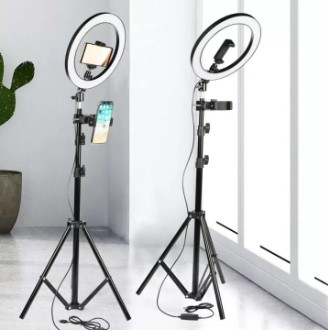 26cm Ring Light With Mobile Holder With 7Feet Tripod Stand in Three Different Mode Light