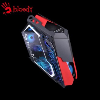 Bloody GH-30 - Rogue Mid Tower Gaming Case - 5 RGB Fans - 4mm Tempered Glass - 7 Expansion Slots - USB 3.0 - Liquid Radiator Supported