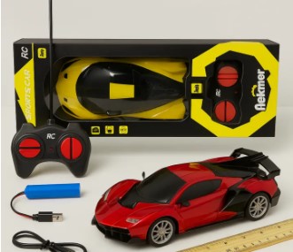 Rechargeable LED Light RC Racing Car with Remote Control for Kids - High-Speed Sports Car Toy for Boys & Girls