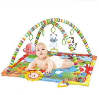 Baby Play Mat Gym & Fitness Rack with Hanging Rattles