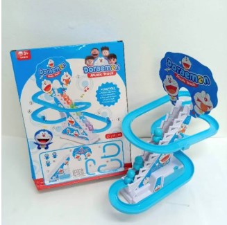 Musical Doremon Track Set Toy for Kids | Automatic Slide with Music & Flashing Lights