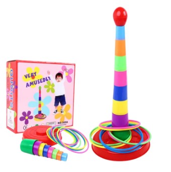 Stacking Ring Tower Children Kids Ring Toss Quoits Toy Tower Stacking Play Game Educational Games Educational Games. Toys & Games Sports & Outdoor Play Toys Sports