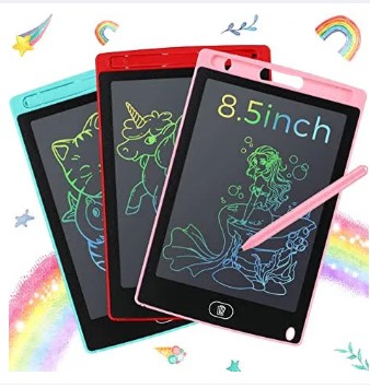 LCD Writing Tablet 8.5 Inch - Multicolor Drawing tablet- writing Digital Pad - Digital writer - Electronic Erasable Writing Board - Educational toy for kids