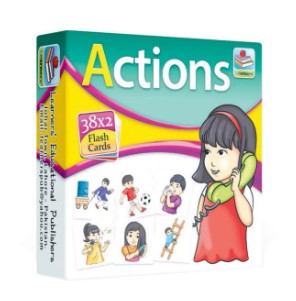 Early Learners Small Flash Cards of ACTIONS Pocket Size Export Quality