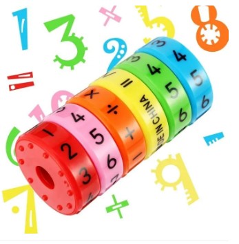 Children Magnetic Mathematics Digital Learning Educational Toys Magic Intelligence Arithmetic Maths Puzzle Cube For Kids Gift Engaging Maths Teaching Toy: Detachable Magnetic Calculator For Kids - Add, Subtract, Multiply & Divide!