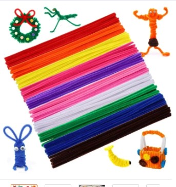 Pack of 100 - Pipe Cleaner velvet Sticks KS