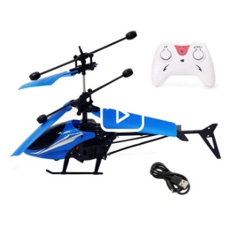 Helicopter with Radio Remote Control and Hand Sensor Charging Helicopter 2 in 1 Toys with 3D Light Toys for Boys Kids (Indoor & Outdoor Flying)(Multicolour)