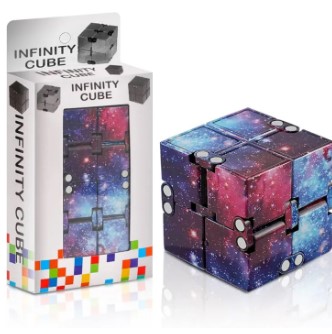 Infinity Cube, Galaxy Infinity Cube Fidget Toy Cube for Anxiety Relief Stress Relief Fidget Finger Toy Anti Anxiety Killing Time Fidget Toys Infinite Cube 1pcs