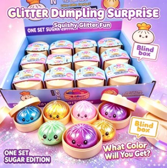 New Glitter Rare Hidden Edition Dumpling Squishy Sparkle Bun Sensory Steamer Soft Fidget Toy Stress Relief for Adults Office