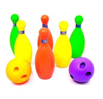 Bowling Set with 6 Pins and 1 Balls Educational Bowling Toy for Kids Sport Game
