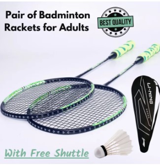 Pair of Badminton Rackets for adults