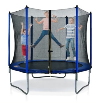 Trampoline 6ft 8FT 10FT 12FT Outdoor Recreational Jumping Bed with Safety Net & Ladder Backyard Trampolines for Family Entertain and Exercise with Kids Teens Adults - Combo Bounce Exercise Trampoline PVC Spring Cover Padding for Kids and Adults