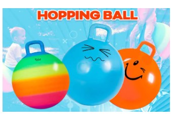 KIDS HOPPERS, HORSE, CAR, HOP BALL/JUMPING BALLS - RANDOM COLOURS