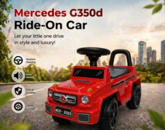 Ride-On Car Mercedes G350d, Baby Ride-On with Quiet Plastic Wheels, Children`s Vehicle, Ride-On Car