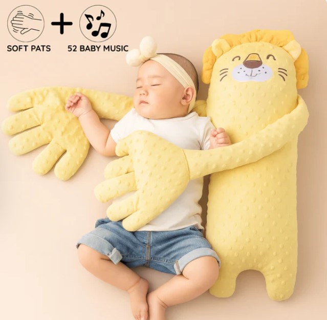 The Hugging Doll That Pats Your Baby to Sleep - Lionel Lion (Soft Patst52 Baby Music)