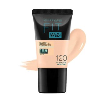 Maybelline New York Fit Me Matte & Poreless Liquid Foundation 18ml Tube - 120 Classic Ivory - For Normal to Oily Skin