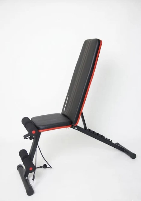 Apex Adjustable Home Gym Bench with Resistance Bands - Black