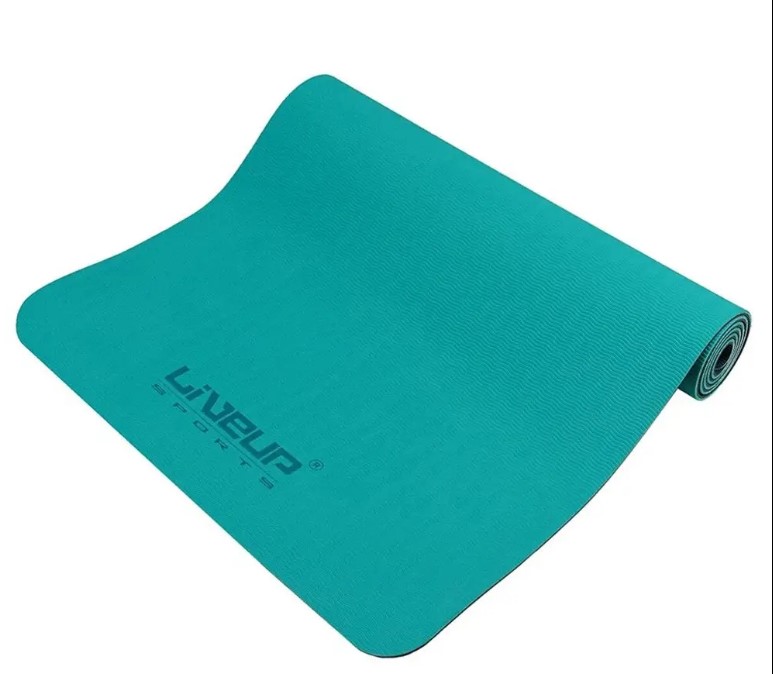 Liveup Exercise Yoga Mat TPE 6mm Double Color LS3237A - Green/Black