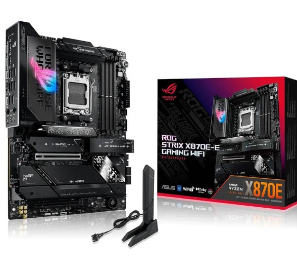 Asus ROG STRIX X870E-E GAMING WIFI ATX AMD X870E DDR5 Motherboard, AM5 Socket