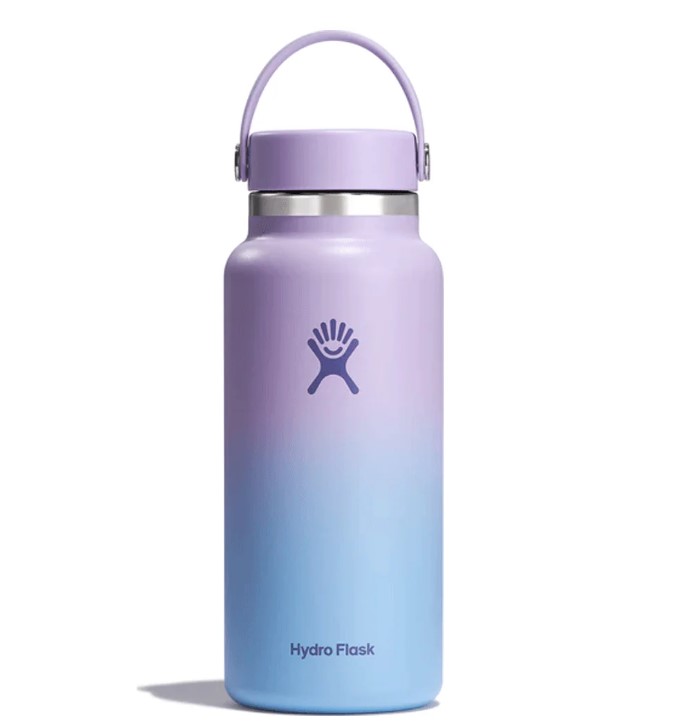 HYDRO FLASK - 32 OZ STANDARD MOUTH WITH GRAPHIC AND FLEX CAP-AURORA