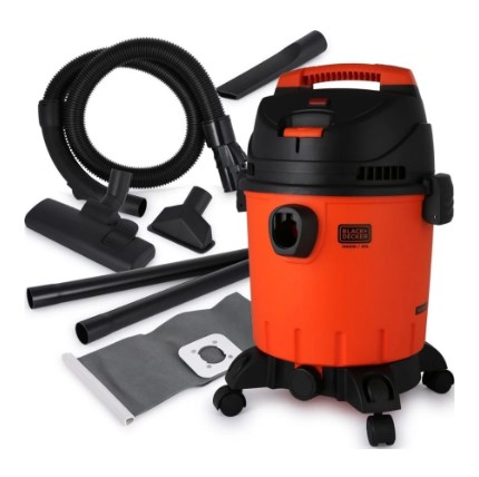 Black & Decker Vacuum Cleaner Wet and Dry 20L Sturdy Plastic Tank 1400W
