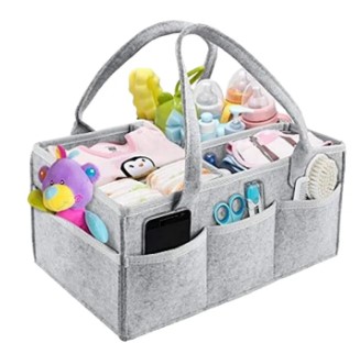 Baby Diaper Caddy Organizer, Foldable Storage Bag