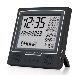 Azan Clock Muslim Islamic Adhan Prayer Reminder Alarm Prayer Time Hijri Digital LED Azan