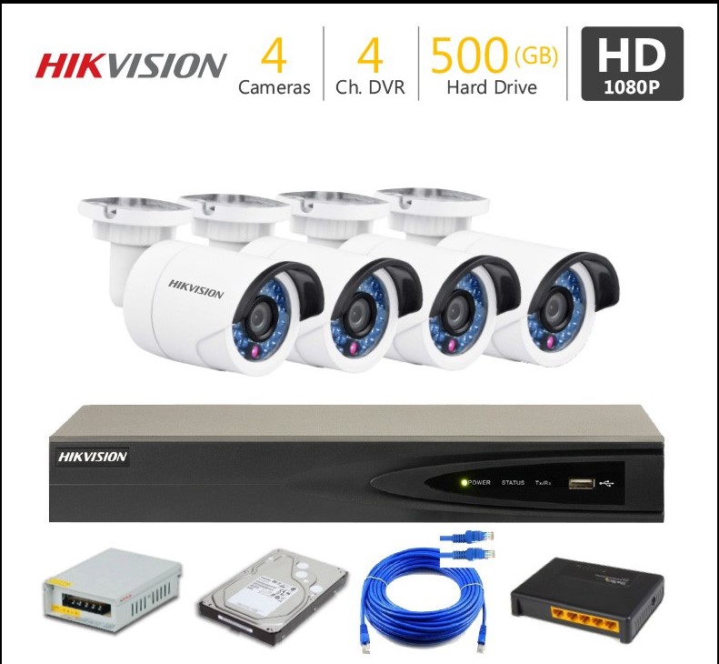 4 FHD CCTV Camera Package HIKVISION