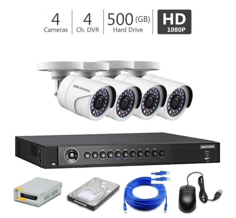4 Full HD CCTV Camera Package