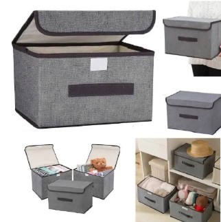 Home Fabric Folding Storage Storage Box With Lid Dustproof Portable Box Clothing Sundries Multifunctional Storage Box