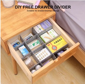 Pack of 4 Drawer Organizer Partition
