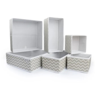 Drawer Organizer Set of 6 Drawer Organizer to sort Your Wardrobe and Drawer - Tidy Up Your Space with our Collapsible Clothes Organizer for Shirts, Ties, Socks, Underwear