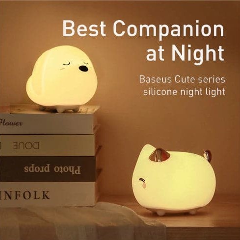 Baseus Rechargeable Night Light Touch Sensor Side Lamps Cat Styles