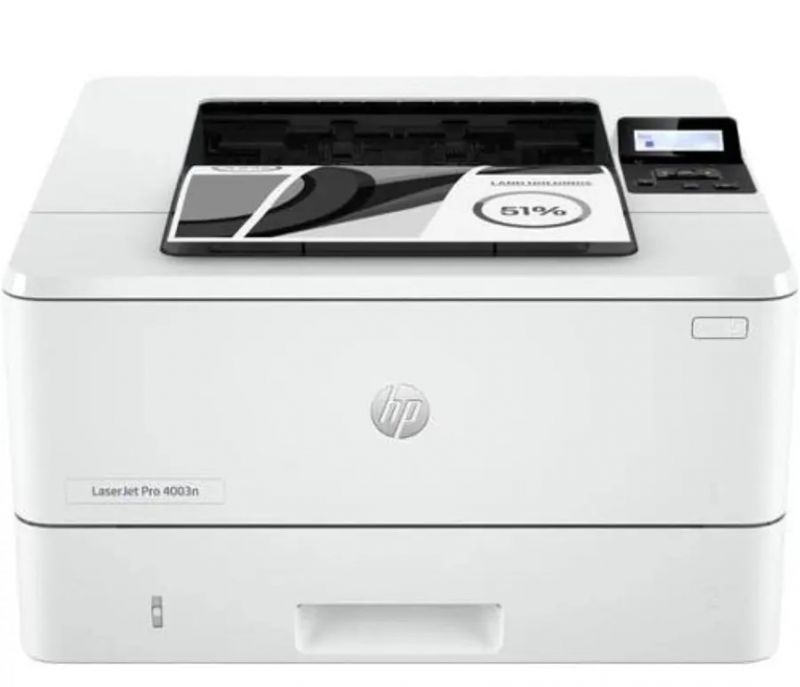 HP LaserJet Pro 4003n Printer, Monochrome Laser, Up to 40 ppm, 1200 x 1200 dpi, 100+250-Sheet Input, 150-Sheet Output, 2-Line Backlit LCD