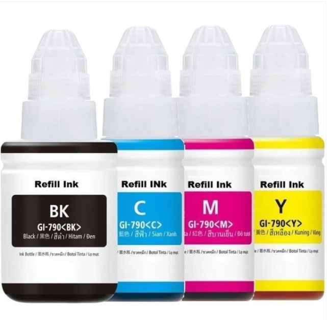 Canon GI-790 Original Ink Bottle (Black / Cyan / Magenta / Yellow | Full Set
