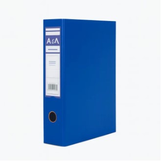Premium A4 Lever Arch Box File Folder | Heavy Duty Office Document Organizer | PVC Ring Binder File | School, Office & Home Filing Storage | Blue