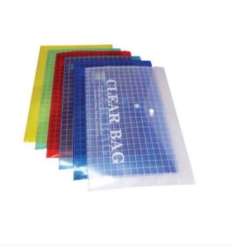 Pack of 12 - Clear Filing Document Bag - Multicolor