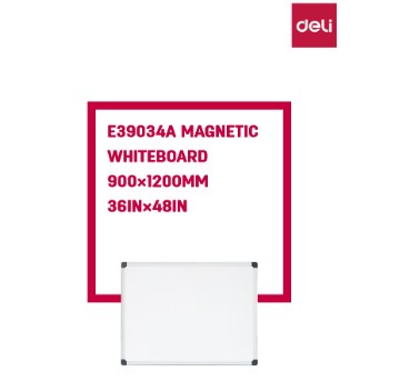 Deli Universal Magnetic Whiteboard 4×3 Feet E39034A