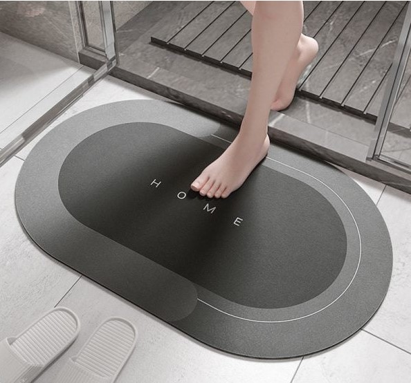 Super Absorbent Floor Mat, Memory Foam Bath Mat Absorbent Super Cozy Soft Strong Non-Slip Pvc Bathroom Rug Easy to Clean