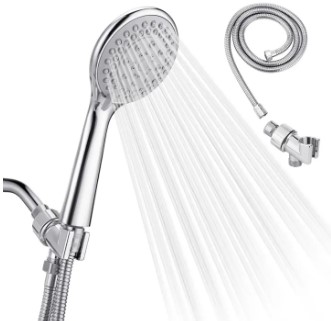 Hand shower set complete with 1 meter and 1.5 meter chain pipe multi function for bathroom universal shower head with full pressure jet with hose pipe chain for washroom bathroom handheld shower with pipe bathroom accessories