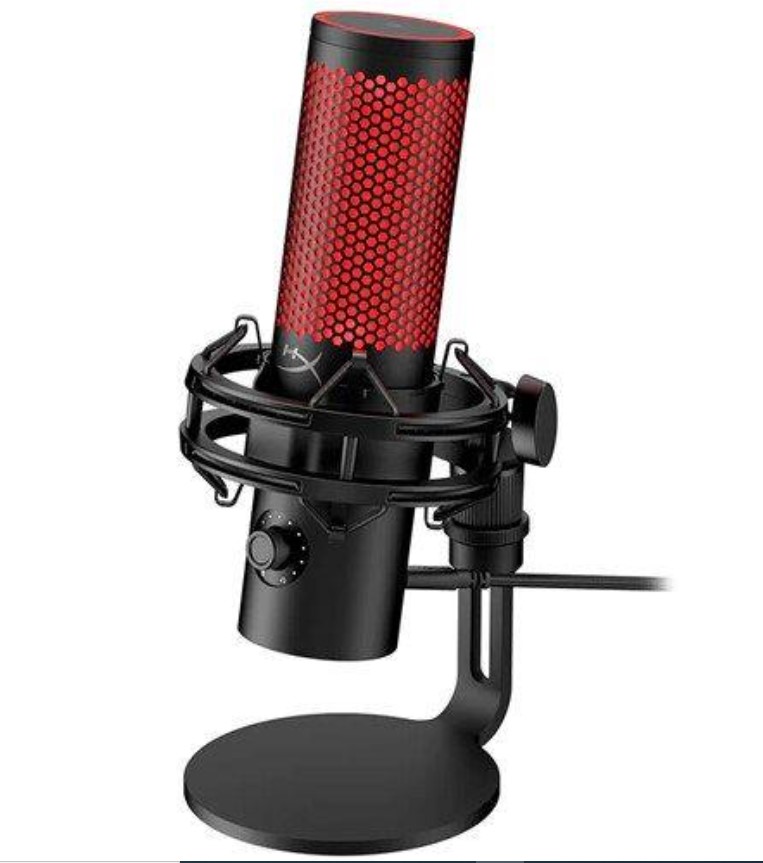 HyperX QuadCast 2 USB Microphone for Gaming, Streaming and Podcasting, with On-Board Controls, LED Lighting, Removable Shock Mount, PC, Mac, PS5, PS4, USB-C - Black (Box Open)
