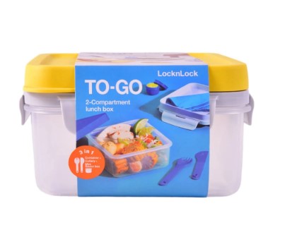LOCK & LOCK TO GO LUNCHBOX 2 IN 1 POKE AND KNIFE LLHPL979LY