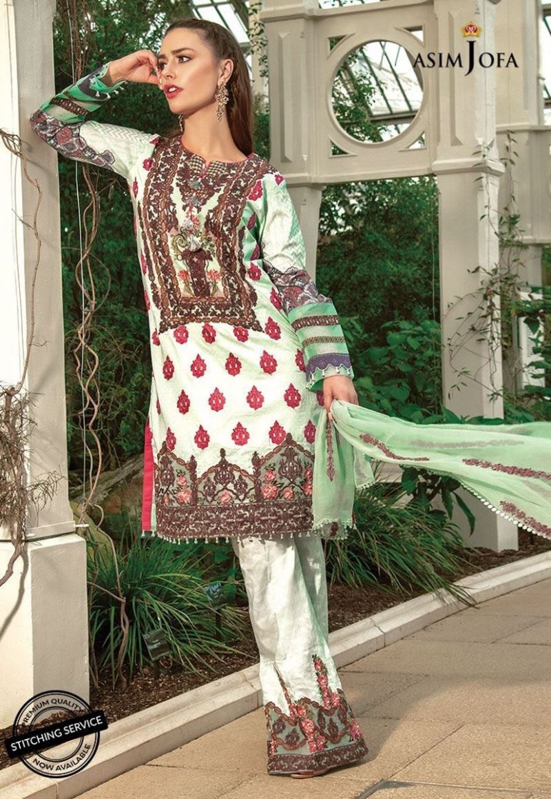 Asim Jofa Luxury Lawn 2019 - Ajll-08b